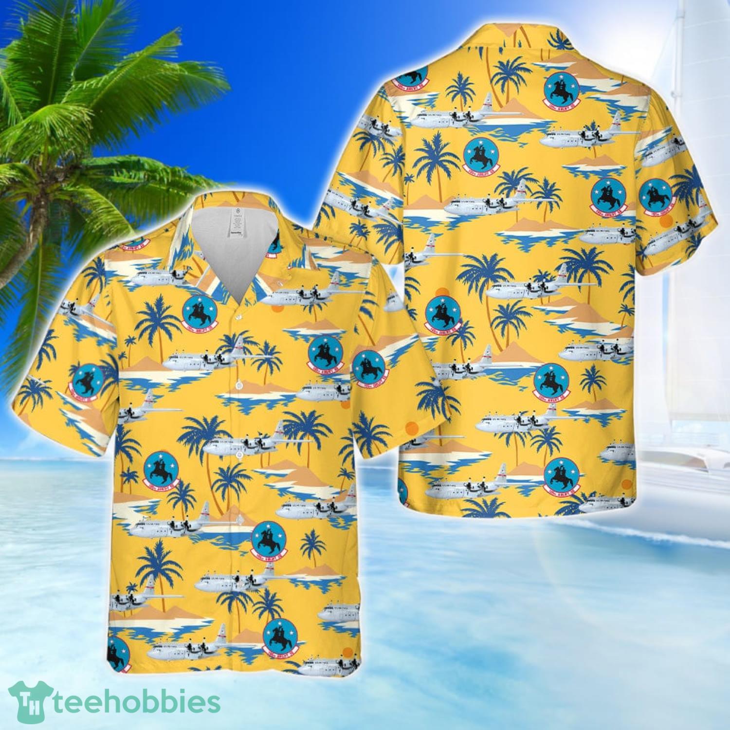 Tennessee Air National Guard Lockheed Martin C 130H, 105th Airlift Squadron 3D Hawaiian Shirt Beach Team Gift image Tennessee Air National Guard Lockheed Martin C-130H, 105th Airlift Squadron 3D Hawaiian Shirt Beach Team Gift Product Photo 1