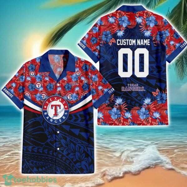 Texas Rangers MLB Hawaiian Shirt Aloha Beach Shirt Custom Name And Number For Team Product Photo 1