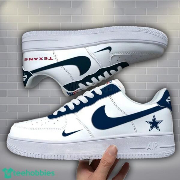 Texas Rangers x Dallas Cowboys Air Force Custom Name AF1 Air Force Sneakers Product Photo 1
