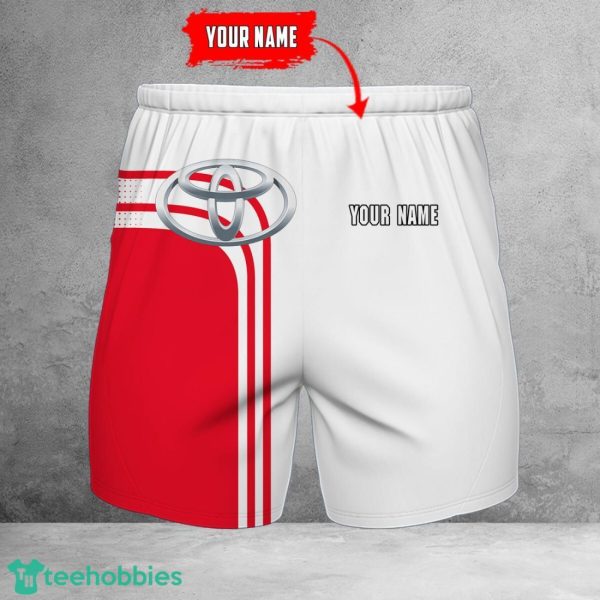 Toyota 3D Beach Shorts For Men Logo Car And Custom Name For Fans Product Photo 1