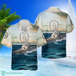 US Navy USS Hopper (DDG-70) 3D Hawaiian Shirt Beach Team Gift Product Photo 1