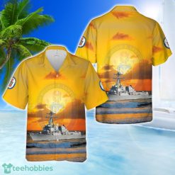 US Navy USS William P. Lawrence (DDG-110) 3D Hawaiian Shirt Beach Team Gift Product Photo 1