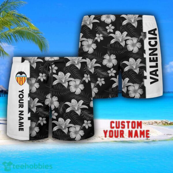 Valencia Tropical Combo Hawaiian Shirt And Shorts Personalized Name For Fans Product Photo 3