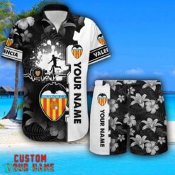 Valencia Tropical Combo Hawaiian Shirt And Shorts Personalized Name For Fans Product Photo 1