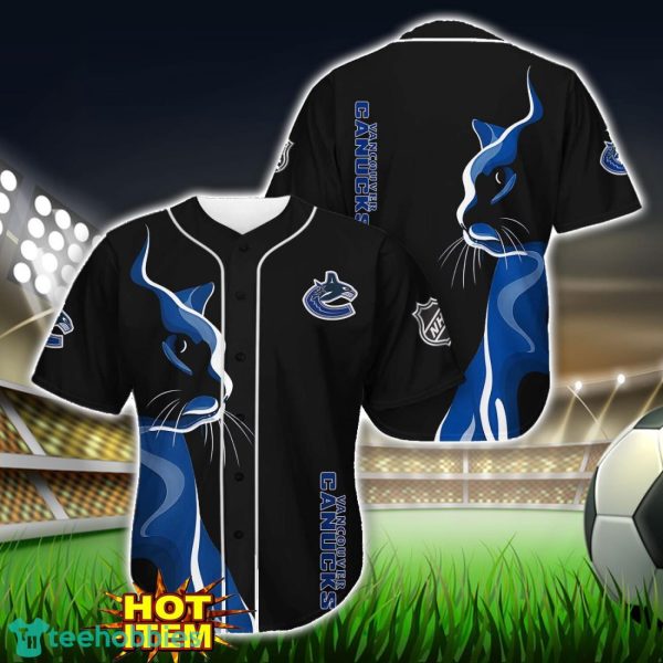 Vancouver Canucks Black Baseball Jersey Shirt For Fans Product Photo 1