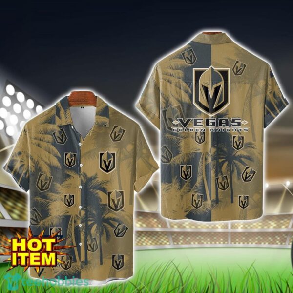 Vegas Golden Knights Hawaiian Shirt 3D Vintage Coconut Pattern Beach Shirt Product Photo 1