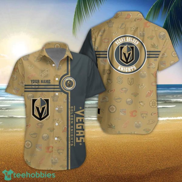 Vegas Golden Knights Logo team 3D All Over Printed 3D Hawaiian Shirt Custom Name For Fans Product Photo 1