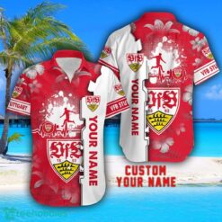 VfB Stuttgart Tropical Combo Hawaiian Shirt And Shorts Personalized Name For Fans Product Photo 2