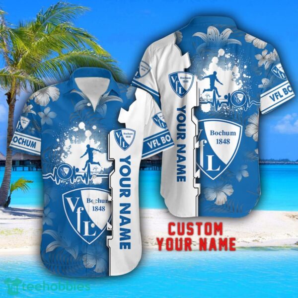 VfL Bochum Tropical Combo Hawaiian Shirt And Shorts Personalized Name For Fans Product Photo 2