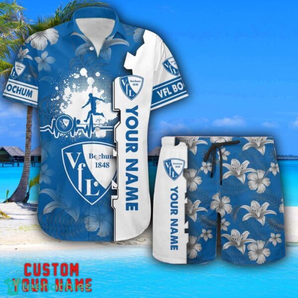 VfL Bochum Tropical Combo Hawaiian Shirt And Shorts Personalized Name For Fans Product Photo 1