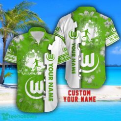 VfL Wolfsburg Tropical Combo Hawaiian Shirt And Shorts Personalized Name For Fans Product Photo 2