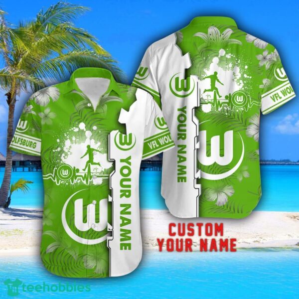 VfL Wolfsburg Tropical Combo Hawaiian Shirt And Shorts Personalized Name For Fans Product Photo 2