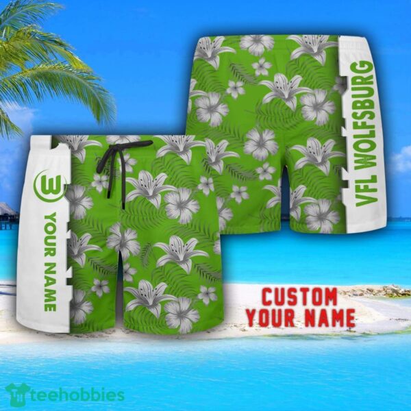 VfL Wolfsburg Tropical Combo Hawaiian Shirt And Shorts Personalized Name For Fans Product Photo 3