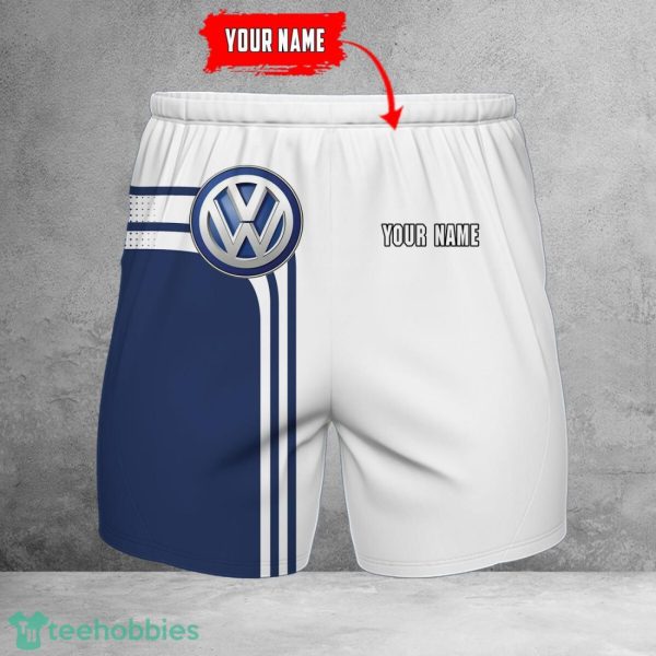 Volkswagen 3D Beach Shorts For Men Logo Car And Custom Name For Fans Product Photo 1