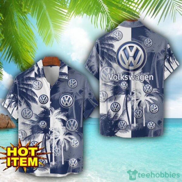 Volkswagen Hawaii Shirt All Over Printed Logo And Coconut Pattern Hawaiian Shirt Product Photo 1