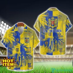 Waasland-Beveren All Over Printed Logo And Coconut Pattern Hawaiian Shirt Product Photo 1