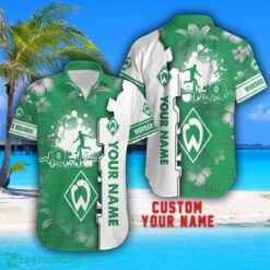 Werder Bremen Tropical Combo Hawaiian Shirt And Shorts Personalized Name For Fans Product Photo 2
