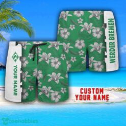Werder Bremen Tropical Combo Hawaiian Shirt And Shorts Personalized Name For Fans Product Photo 3