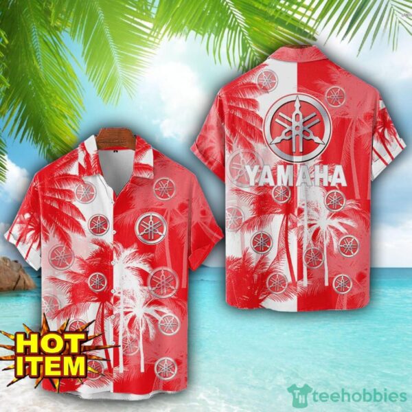 Yamaha Hawaii Shirt All Over Printed Logo And Coconut Pattern Hawaiian Shirt Product Photo 1