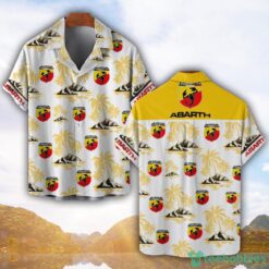 Abarth Yellow Coconut Pattern Combo 3D Hawaiian Shirt And Shorts Product Photo 1