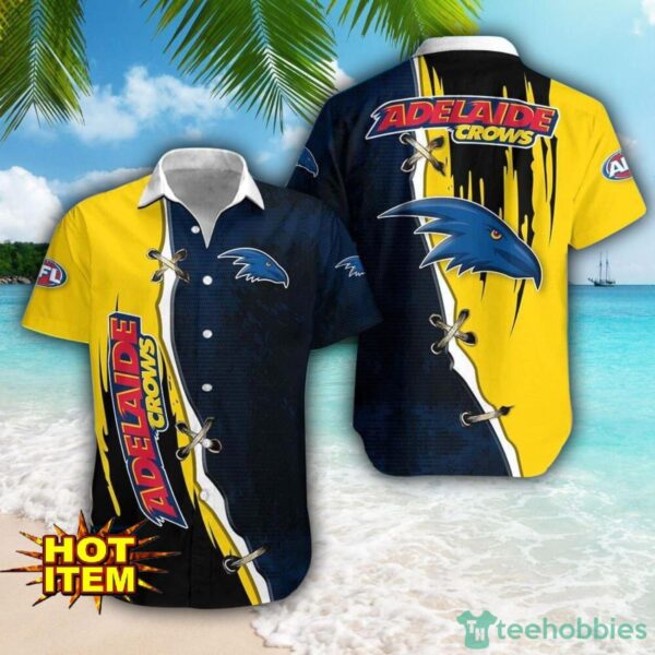 Adelaide Football Club Logo Team Printed 3D Hawaiian Shirt Beach Summer Gift Product Photo 1