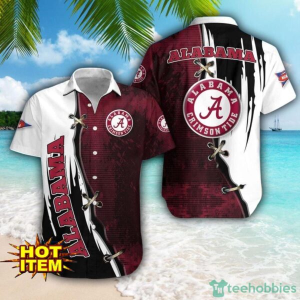 Alabama Crimson Tide Logo Team Printed 3D Hawaiian Shirt Beach Summer Gift Product Photo 1