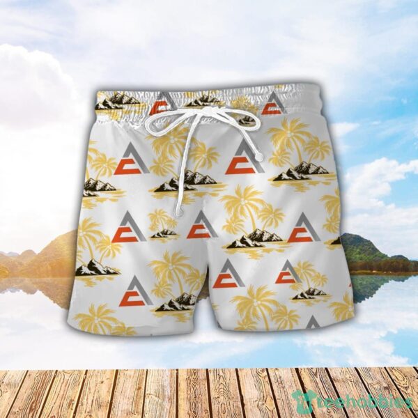 Allis Chalmers Yellow Coconut Pattern Combo 3D Hawaiian Shirt And Shorts Product Photo 2