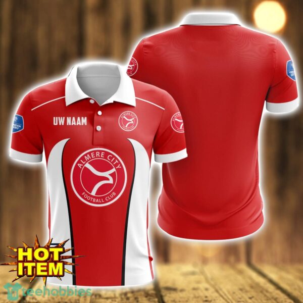 Almere City FC 3D Polo Shirt Personalized Name Gift Ideas For Fans Product Photo 1