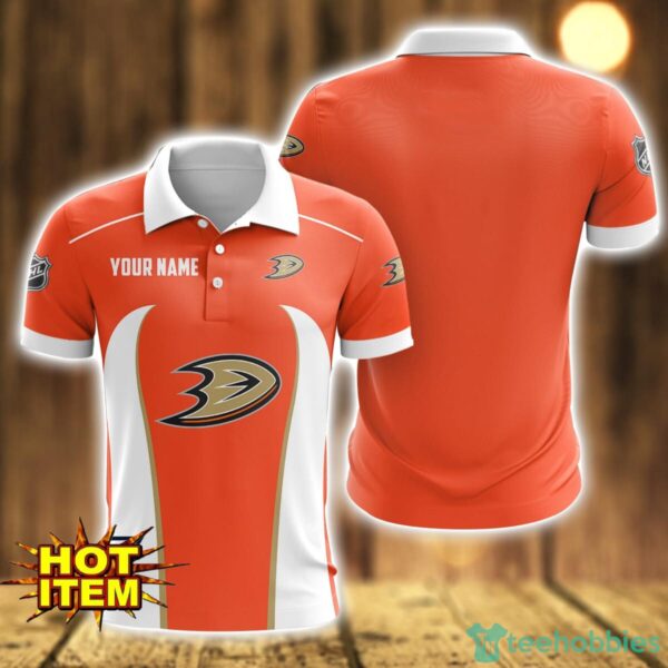 Anaheim Ducks 3D Polo Shirt Personalized Name Gift Ideas For Fans Product Photo 1