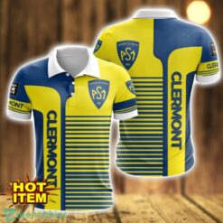 ASM Clermont Auvergne Striped 3D Polo Shirt For Men Product Photo 1