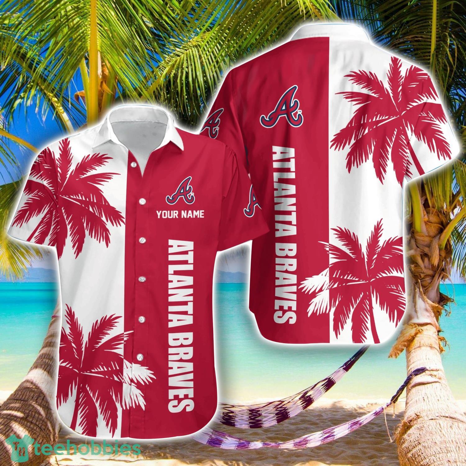 Atlanta Braves MLB Beach Coconut Hawaiian Shirt Trending Summer Gift Custom Name Product Photo 1
