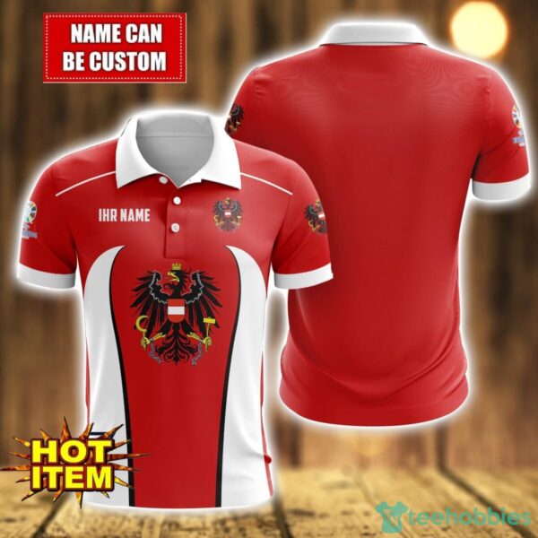 Austria national football team 3D Polo Shirt Personalized Name Gift Ideas For Fans Product Photo 1