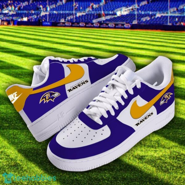 Baltimore Ravens Air Force Shose For Fans AF1 NFL Sneakers Product Photo 1