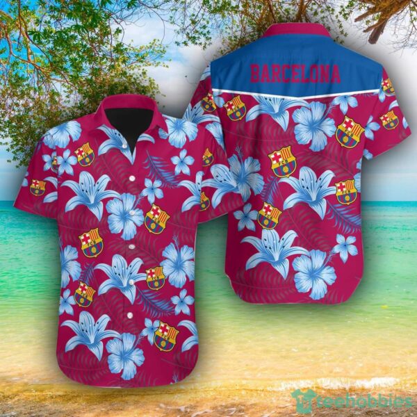 Barcelona AOP Hawaiian Shirt For Men And Women Summer Gift Product Photo 1