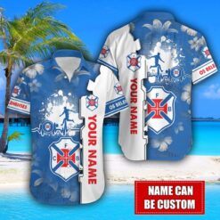 Belenenses Flower Tropical Hawaiian Shirt And Shorts Custom Name For Fans Summer Outfit Product Photo 2