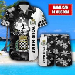 Boavista Flower Tropical Hawaiian Shirt And Shorts Custom Name For Fans Summer Outfit Product Photo 1