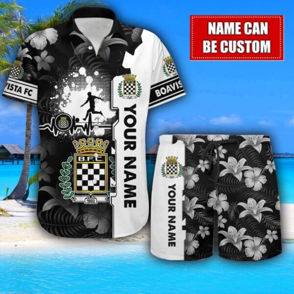 Boavista Flower Tropical Hawaiian Shirt And Shorts Custom Name For Fans Summer Outfit Product Photo 1