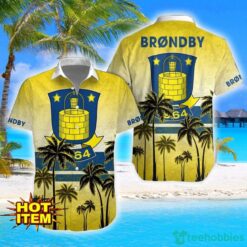 Brøndby IF Coconut Aloha Hawaiian Shirt And Shorts Beach Set For Men And Women Product Photo 1