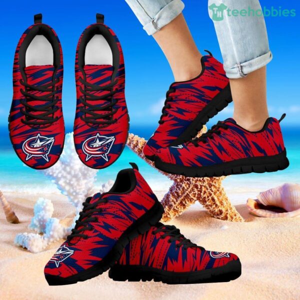 Brush Strong Cracking Comfortable Columbus Blue Jackets Sneakers Product Photo 1