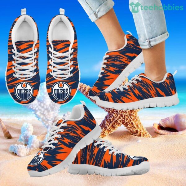 Brush Strong Cracking Comfortable Edmonton Oilers Sneakers Product Photo 2
