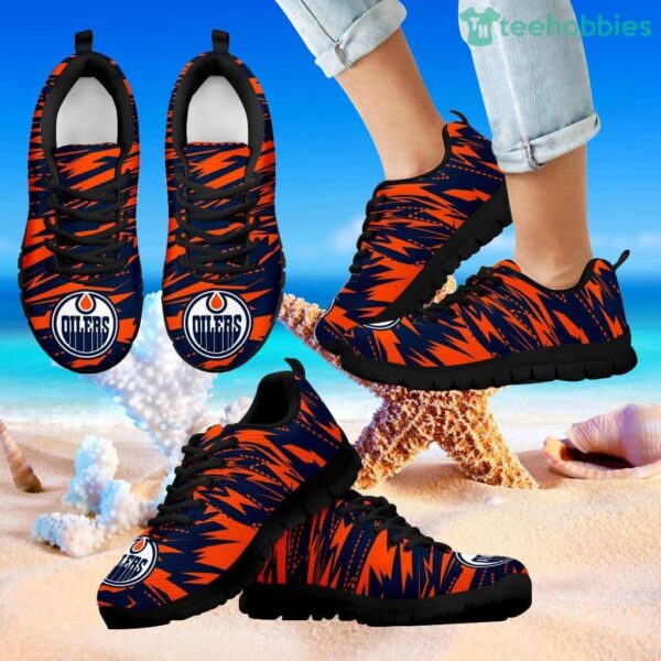 Brush Strong Cracking Comfortable Edmonton Oilers Sneakers Product Photo 1