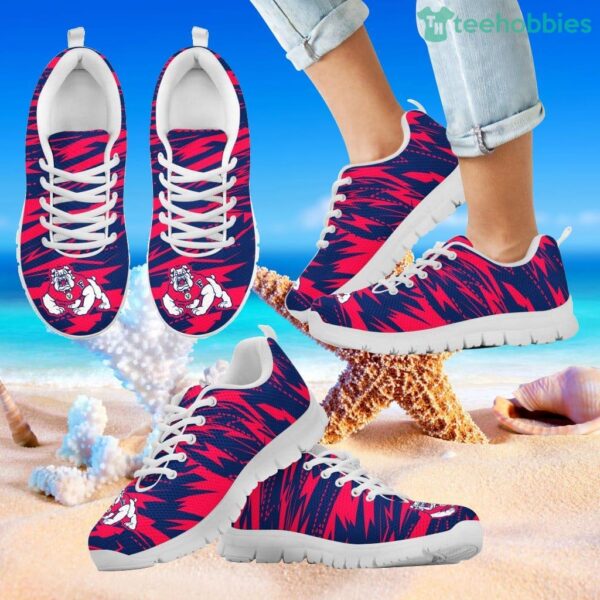 Brush Strong Cracking Comfortable Fresno State Bulldogs Sneakers Product Photo 2
