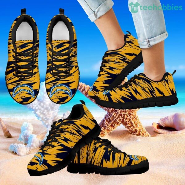 Brush Strong Cracking Comfortable Los Angeles Chargers Sneakers Product Photo 1