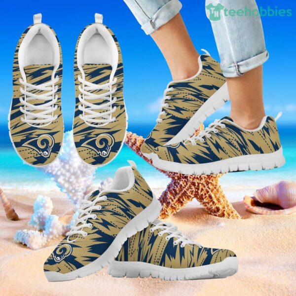 Brush Strong Cracking Comfortable Los Angeles Rams Sneakers Product Photo 2