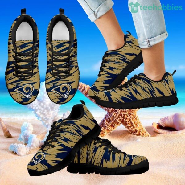 Brush Strong Cracking Comfortable Los Angeles Rams Sneakers Product Photo 1