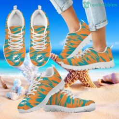 Brush Strong Cracking Comfortable Miami Dolphins Sneakers Product Photo 2