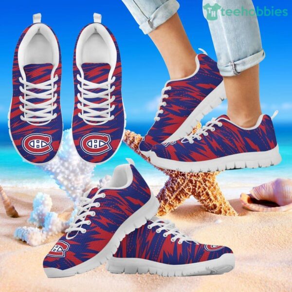 Brush Strong Cracking Comfortable Montreal Canadiens Sneakers Product Photo 2