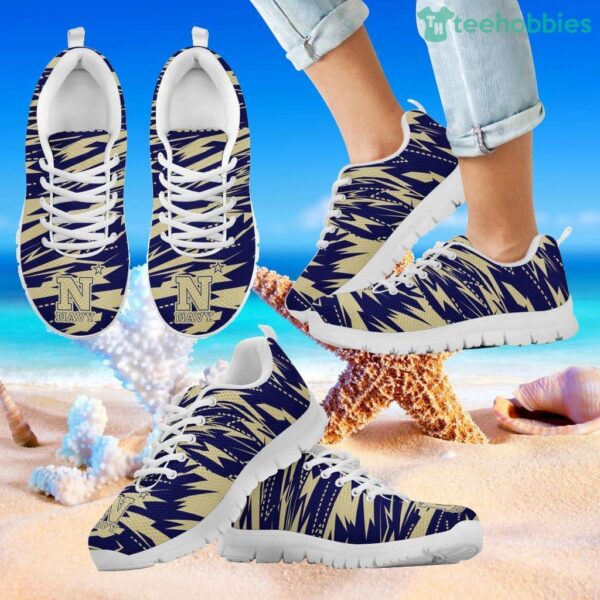 Brush Strong Cracking Comfortable Navy Midshipmen Sneakers Product Photo 2