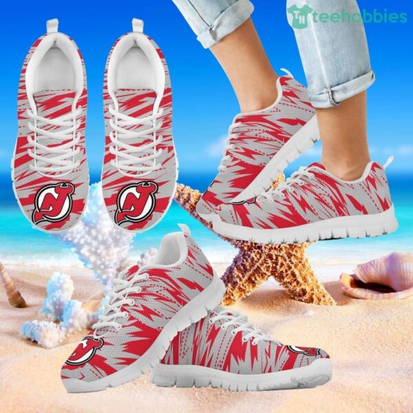 Brush Strong Cracking Comfortable New Jersey Devils Sneakers Product Photo 2