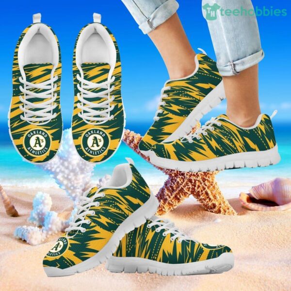 Brush Strong Cracking Comfortable Oakland Athletics Sneakers Product Photo 2